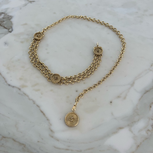 CHANEL CC LUCKY CHARM CHAIN BELT SIZE XS - SMALL - Picture 1 of 15